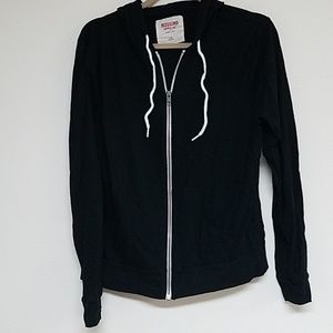Plain black full zip